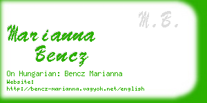 marianna bencz business card
